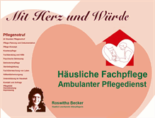 Tablet Screenshot of pflege-becker.net
